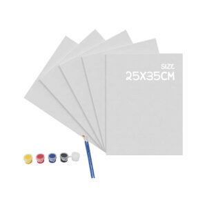 Canvas with Pigments and Brush 25 x 35 cm