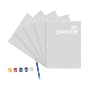 Canvas with Pigments and Brush 30 x 40 cm