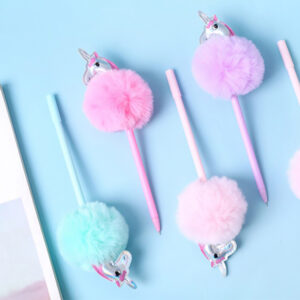 Plush ball pen