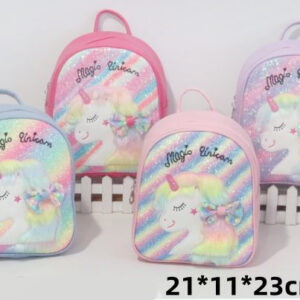 Backpack with rhinestones Magic Unicorn rainbow in 4 colors