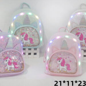 Backpack with rhinestones Unicorn with lights in 4 colors