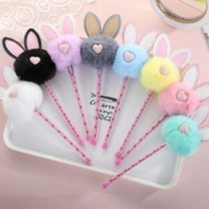 Pen with Pom Pom and Heart