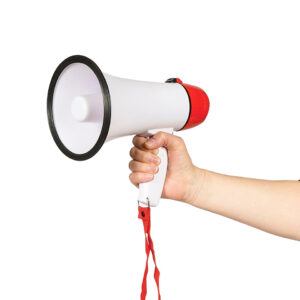 Fan Megaphone with 2 functions (language & song)