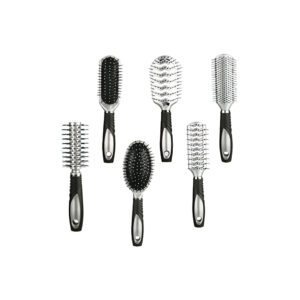 Hair Brush Metal Look 24cm