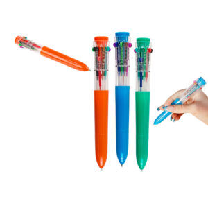 Ball Pen with 10 coloured cartridges, ca. 16 cm