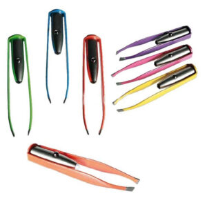 Stainless steel tweezer, Colours, with LED