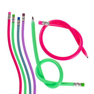 Flexible Pencils, ca. 32 cm, 4 colours ass., 4 pcs. on blister card