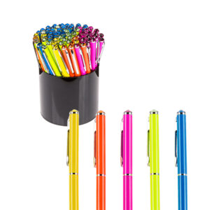 Neon Coloured Metall Pen with Swarovski Stone