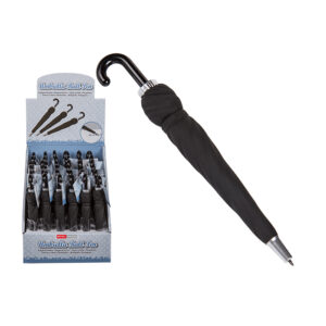 Plastic pen, Umbrella, ca. 15 cm, plastic, 36 pcs. per display