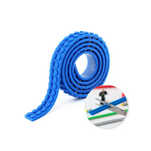 Dark blue, flexible building block tape for sticking, 125 x 1,6 cm