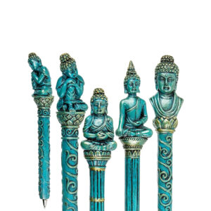 Polyresin pen, Thai Buddha, ca. 16 cm