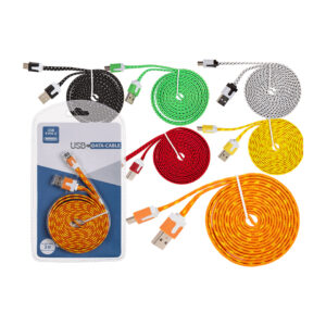 USB cable with USB-C, L: ca. 2 m, with textile jacket