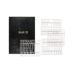 Peg board with 366 letters & symbols, A4 format