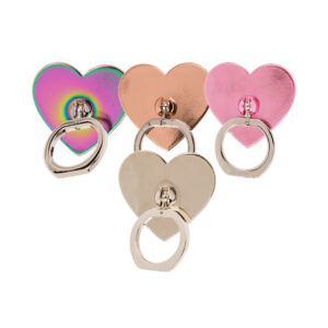 Metal mobile phone ring, Heart, for sticking, ca. 4 cm