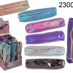 Pouch With Zipper / Metallic Finsih 22x5cm 6 Χρώματα