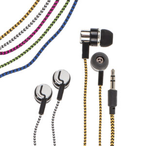 IN EAR headphones, with ca.1,20 m cable, 5 colours ass., in blister packaging for hanging