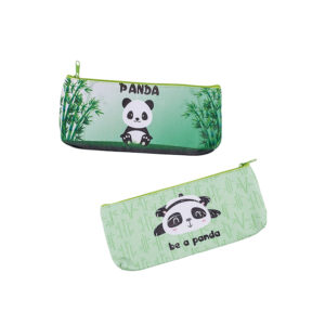 PVC pouch with zipper, Panda, approx. 21 x 9,5 cm