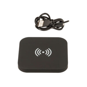 Black Wireless Charger for micro USB, ca. 9 x 9 cm
