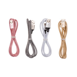 USB data cable, Type iPhone, C & Micro,1 m, 4 colours, in plastic tube with closure, 30 pcs.