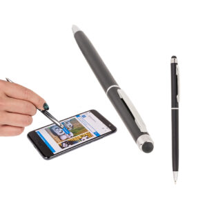 Metal pen with touchscreen stylus, ca. 13, 5 cm