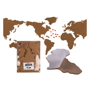 Pinboard, World Map Puzzle, ca. 36  x 27 cm