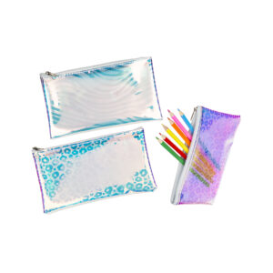 Pouch Holographic Design With Zipper 18,5×10,5cm 2 ass.