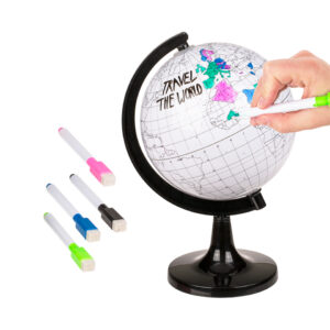 Globus, for painting (incl. 4 pens)  ca. 22 cm, plastic, in gift box