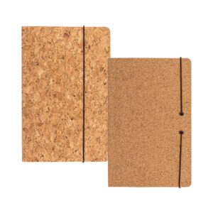Cork craft notebook, 60 sheets, ca. 12 x 18, 5 cm, 2 ass.