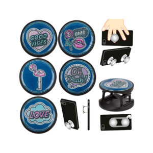 Plastic mobile phone holder, Girly, ca. 4 cm