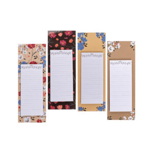 Magnetic Note Pad, ca. 16 x 7 cm, with 50 pages ruled, 4 ass., 12 pcs. per display
