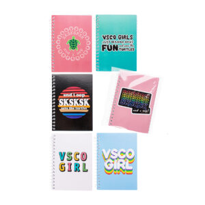 Spiral bound book, VSCO Girl, with 80 pages ruled, A6 format