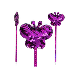 Pen, Sequin Butterfly, ca. 22 cm