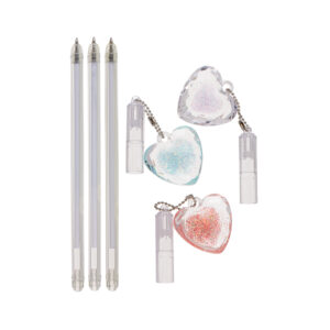 Pen with pendant, Crystal Heart, ca. 17 cm