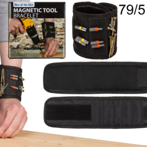Magnetic bracelet for tools ca. 37 x 9, 5 cm, polyester, in gift box