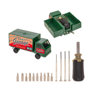 Tool box, truck ca. 16 x 8 cm, plastic & carbon steel