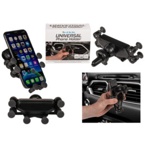 Universal phone holder for the car ca. 12 cm, plastic, in gift box