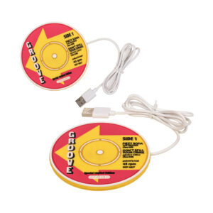 Mug Warmer Record, with USB charging cable, ca. 10 cm, plastic