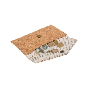 Cork Purse, with heart motif, ca. 19 x 10 cm