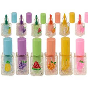 Highlighter, Nail polish, ca. 2,3 x 7 cm, 6 colours ass., 24/display