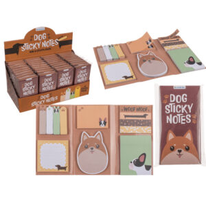 Sticky notes, Dog, 6 different sizes/designs per set, 36 pcs. per display