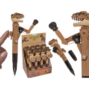 Pen, Boxing Dinosaur, approx. 17 cm, 12 pcs. per display