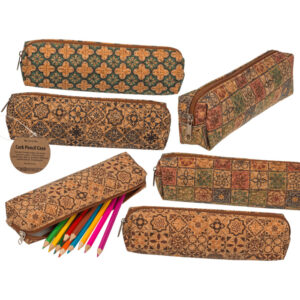 Corc pencil case, Mandala, 20 x 4,5 x 5,5 cm, 4 assorted