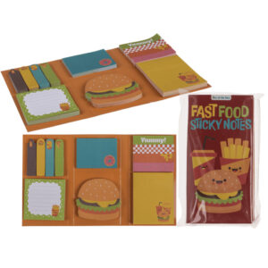 Sticky notes, Fast Food, 6 different sizes/designs per set, 36 pcs. per display