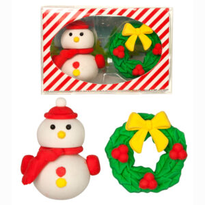 Wintertime eraser set of 2 in box approx. 7×4.5×2.5cm