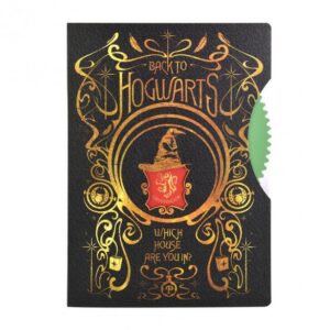 A5 Harry Potter lined notebook / notebook with spinner to change cover coat of arms. Back to Hogwarts – Which House are you in?