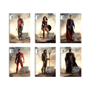 NOTEBOOK SPIRAL JUSTICE LEAGUE
 17X25, 240p.