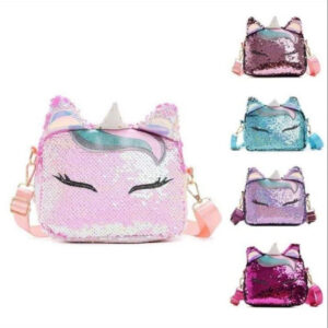 UNICORN SEQUIN CROSSOVER  BAG BAG 6 PCS 19X15X7CM