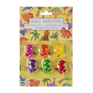 6PCS WAX CRAYONS DINOSAUR 13.5X20CMPCS