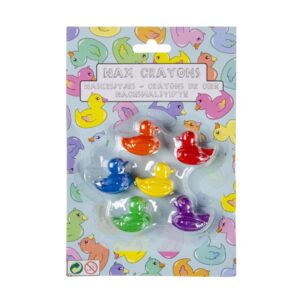 6PCS WAX CRAYONS DUCK 13.5X20CM – 3X1.6X2.5CM DUCKPCS