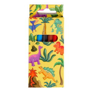 COL PENCILS 6PCS SHORT DINO  9X4.5X1CM